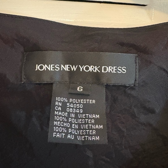Jones New York Pink and Black Sleeveless V-Neck Midi Sundress - Picture 4 of 4
